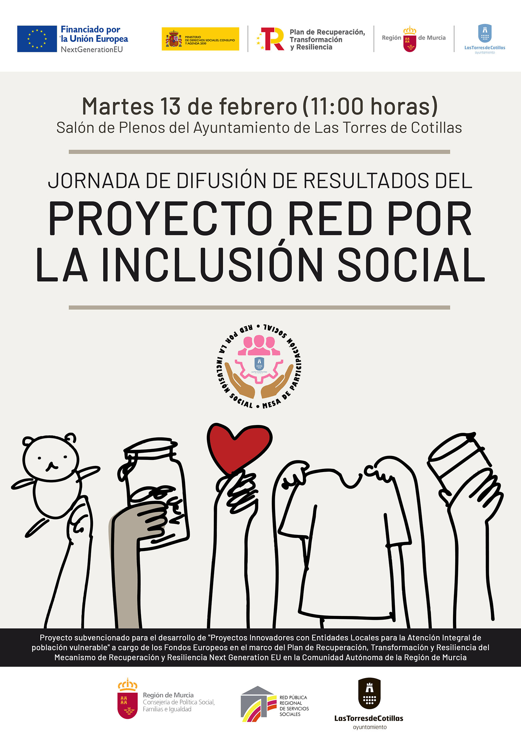 El proyecto Red por la Inclusión Social celebrará una jornada de difusión de sus resultados 