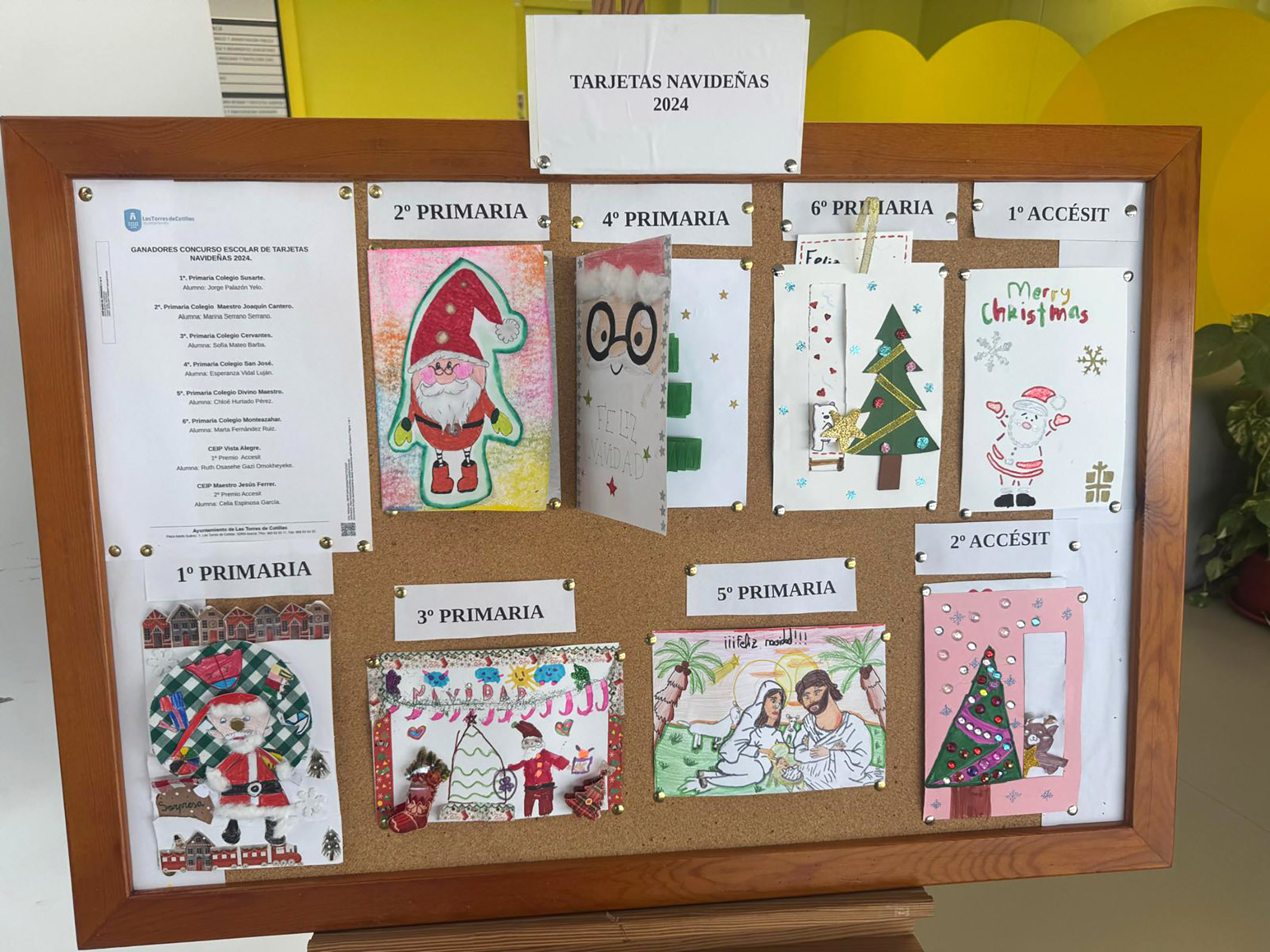 El concurso escolar de tarjetas navideñas de este año ya tiene a sus ganadores