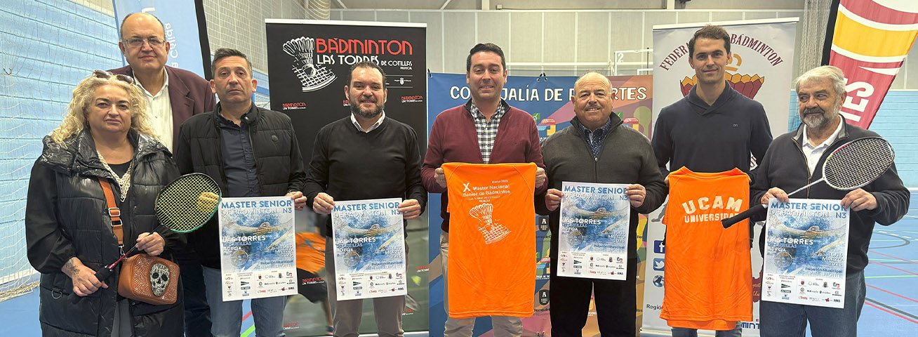 Las Torres de Cotillas acogerá por décima ocasión el máster nacional senior de bádminton, que batirá récord de participación