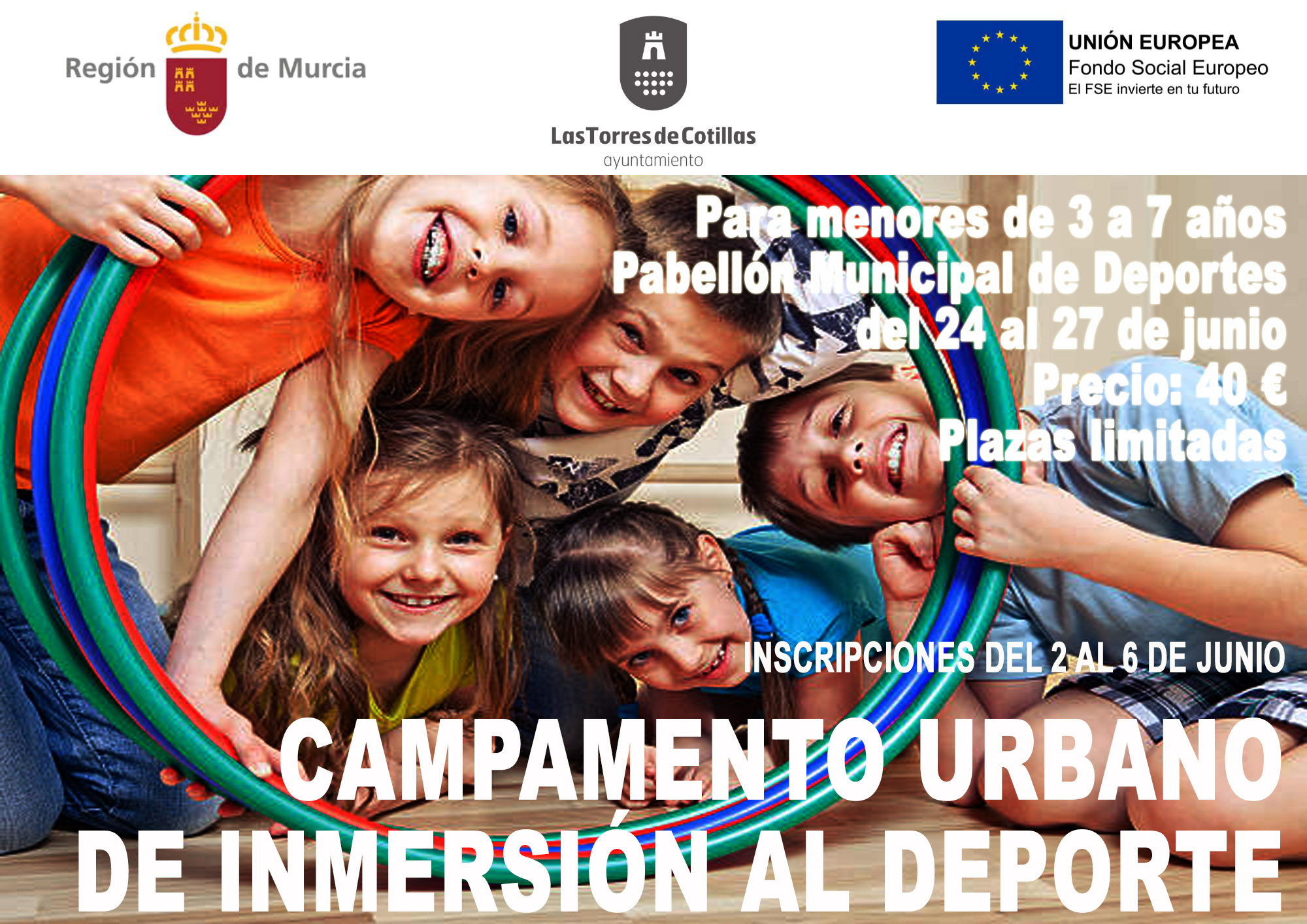 Un campamento urbano de inmersión al deporte facilitará la conciliación familiar la última semana de junio