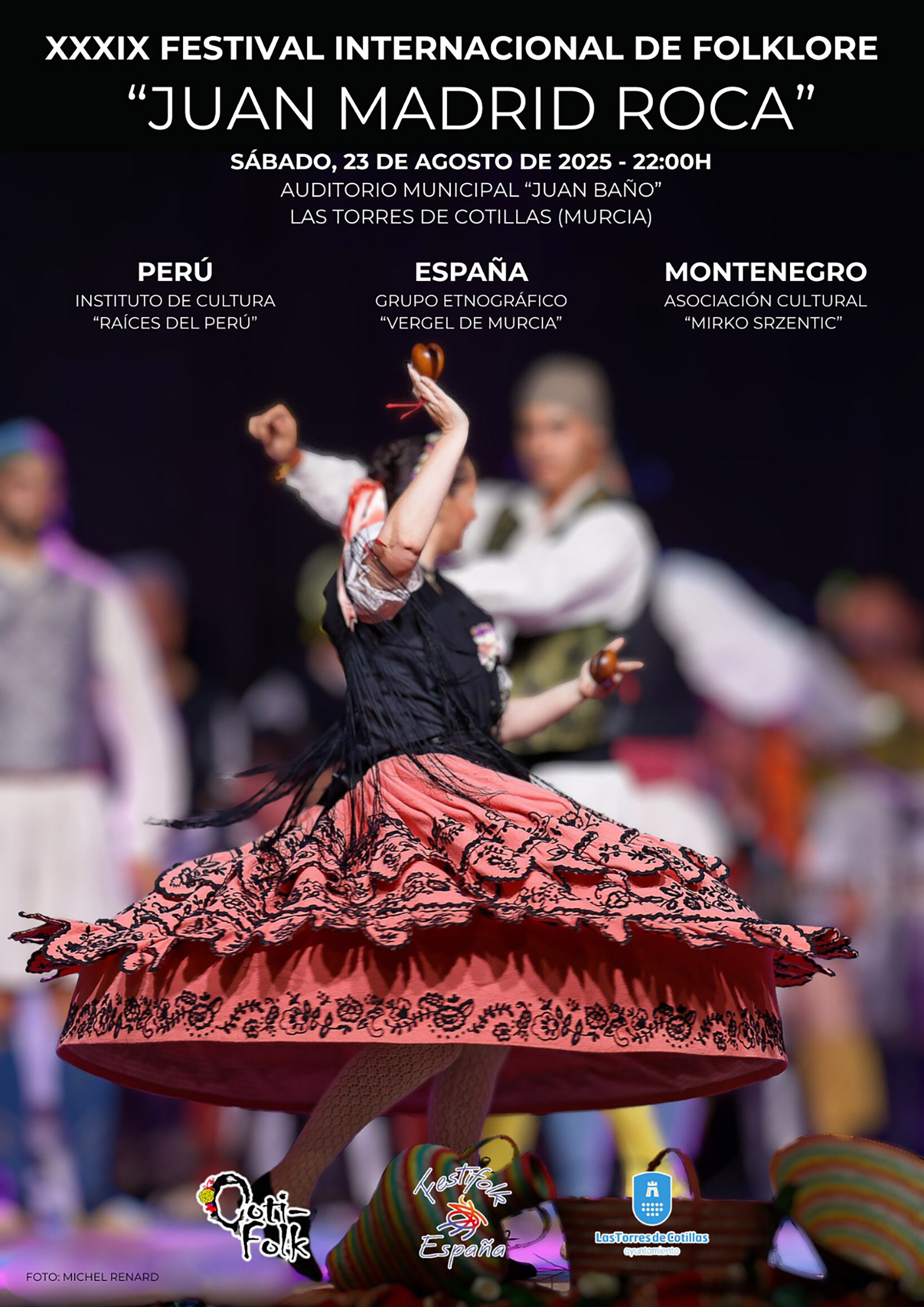 El 39º Festival Internacional de Folklore “Juan Madrid Roca” contará con grupos de Montenegro y Perú