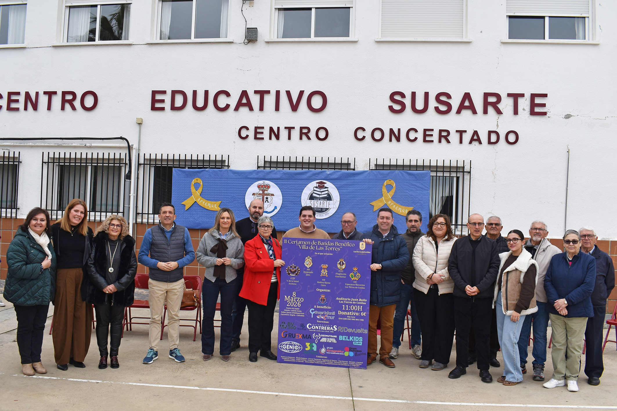 El II Certamen de Bandas “Villa de Las Torres” recaudará fondos para luchar contra el cáncer infantil