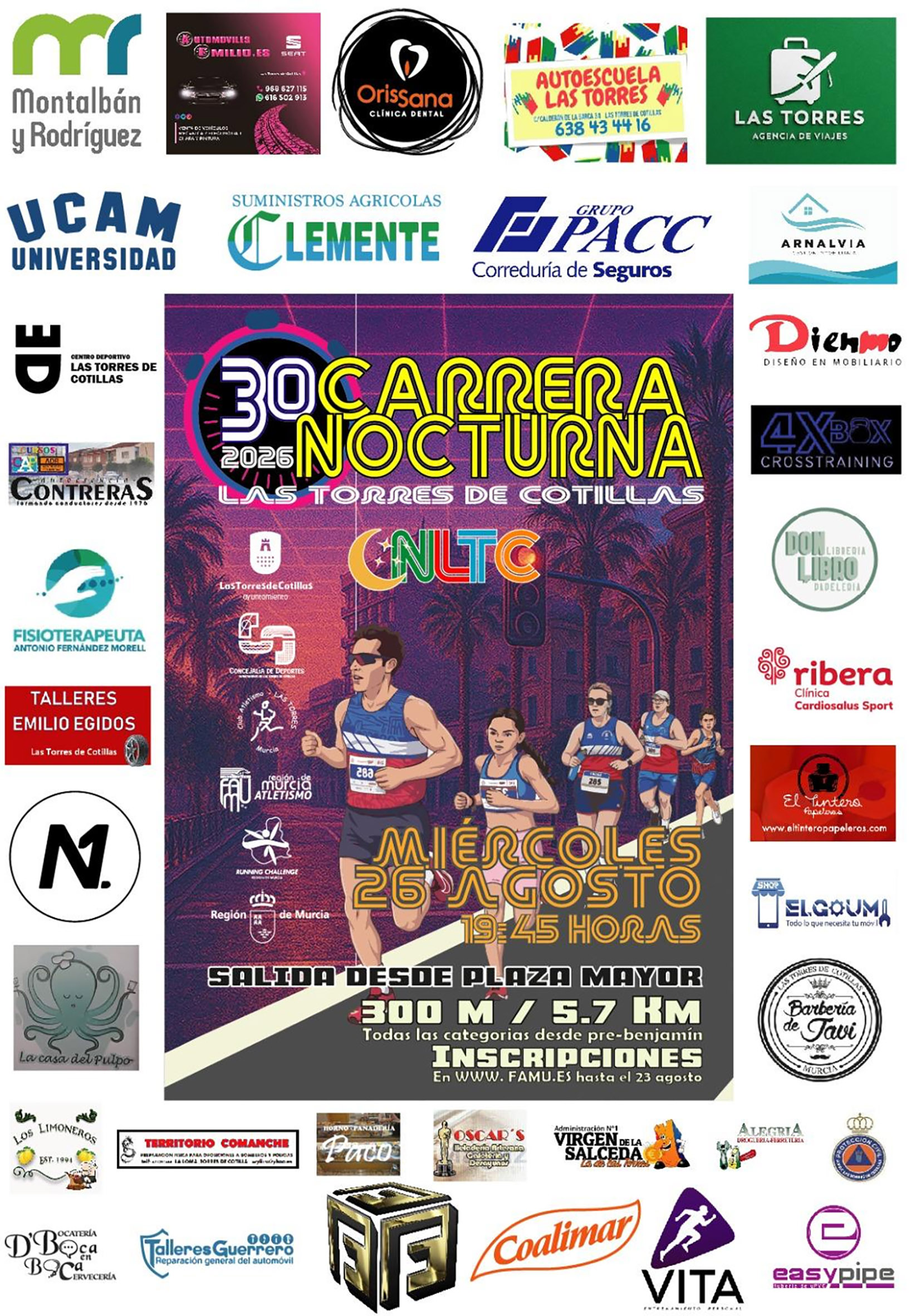 La carrera popular nocturna de las fiestas torreñas festejará su 30ª edición