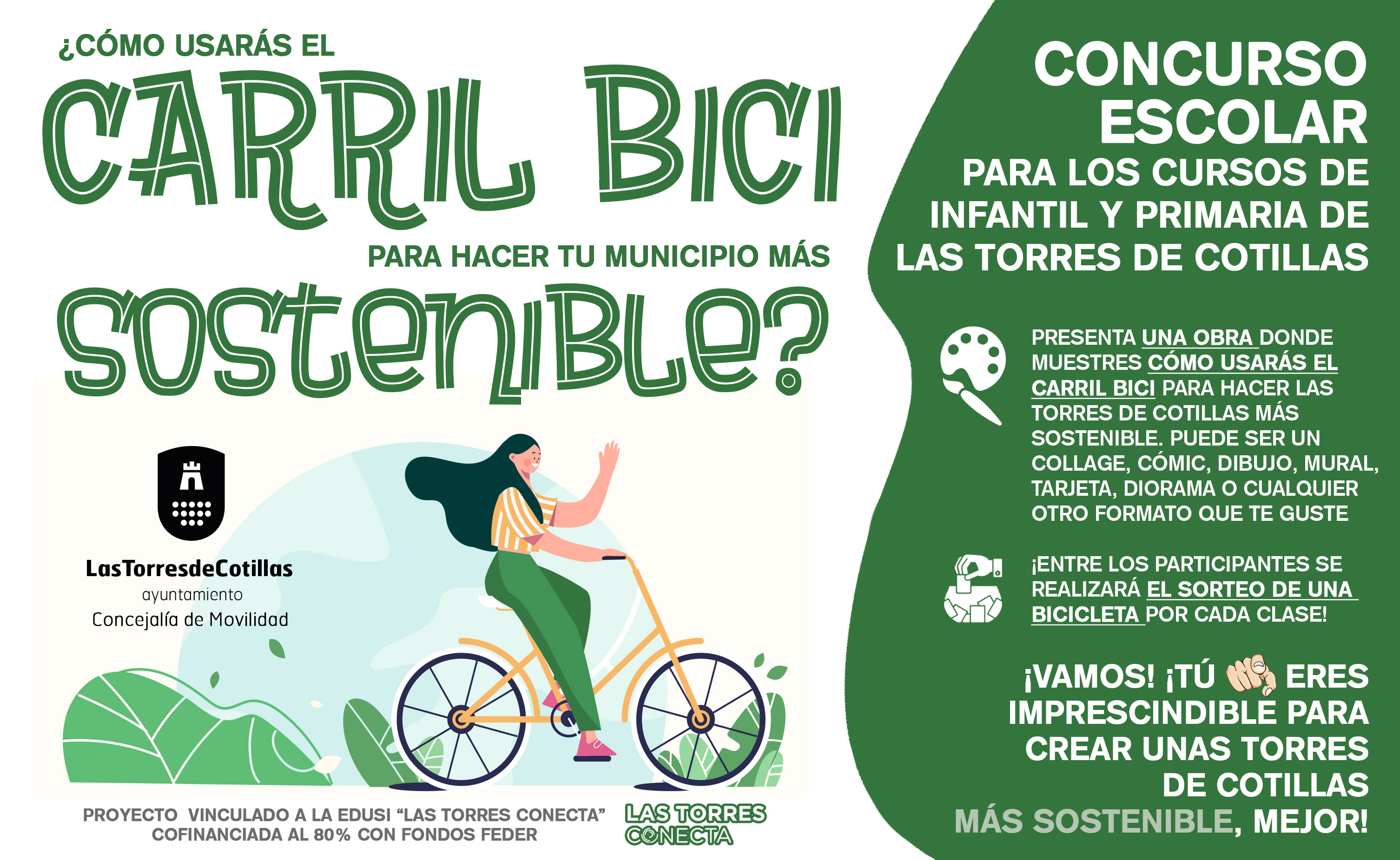 Concurso escolar movilidad EDUSI Las Torres Conecta Infantil y Primaria