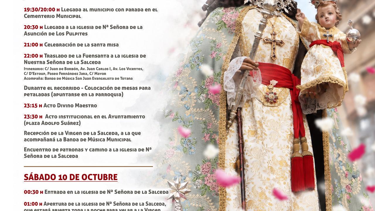 Todo preparado en Las Torres de Cotillas para la histórica visita de la Virgen de la Fuensanta