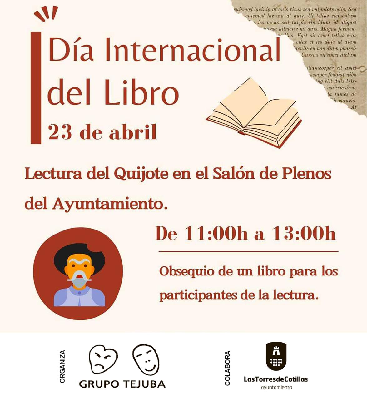 El Quijote protagonizará el día del libro en Las Torres de Cotillas