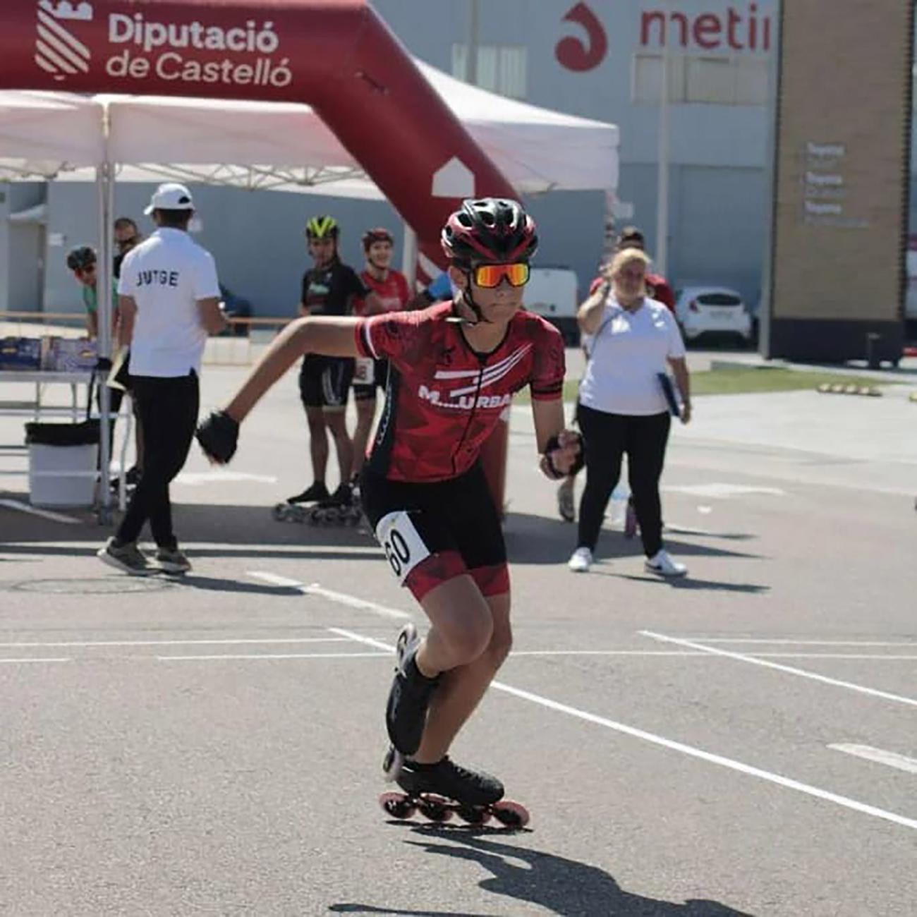 El torreño Pablo González, subcampeón infantil de España de patinaje de velocidad