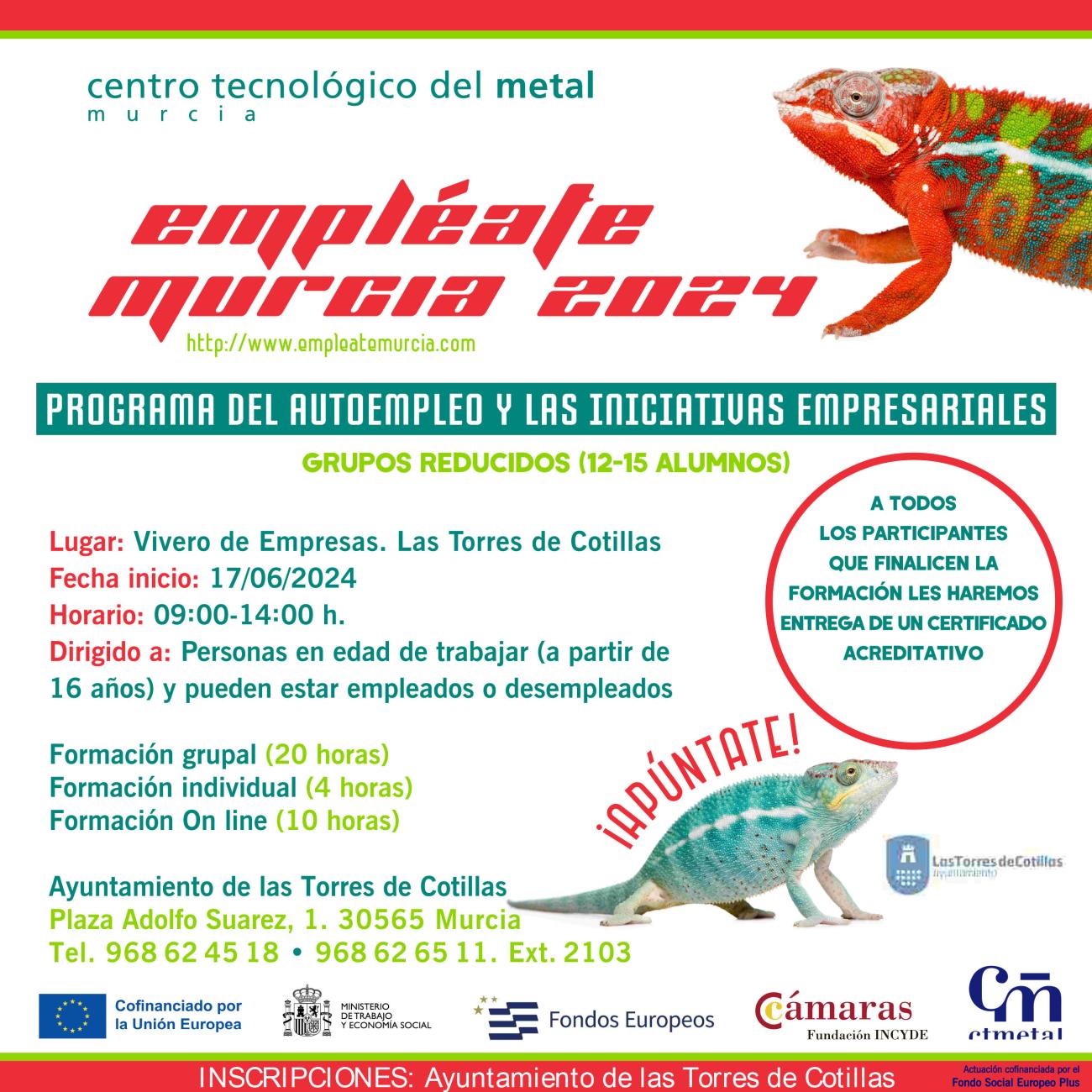 El programa “Empléate Murcia” cambia de fechas