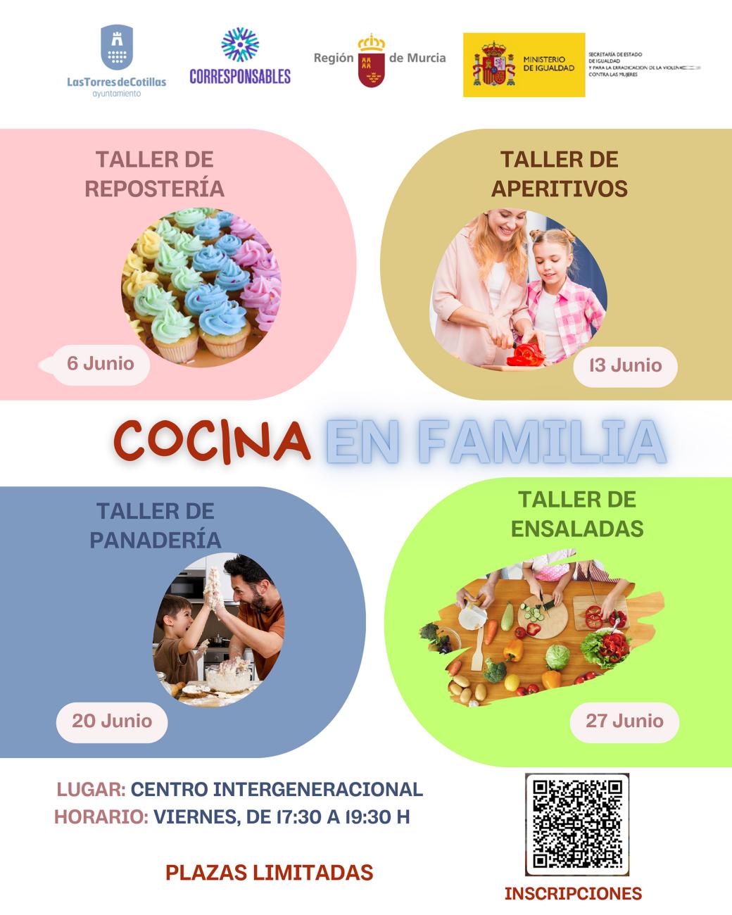 La Concejalía de Políticas Sociales organiza talleres de cocina para todas las edades
