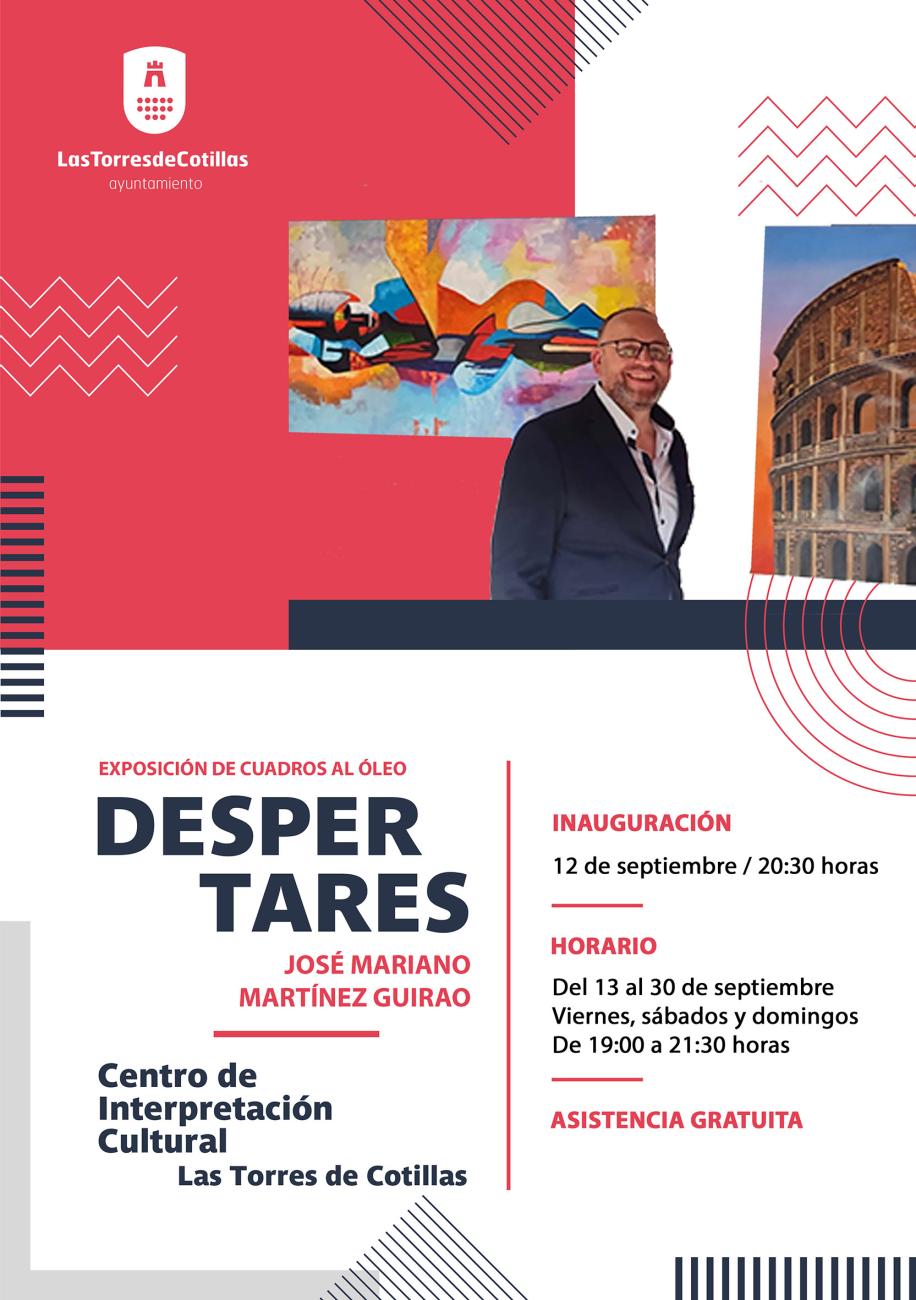 El pintor José Mariano Martínez mostrará sus “Despertares” en Las Torres de Cotillas 
