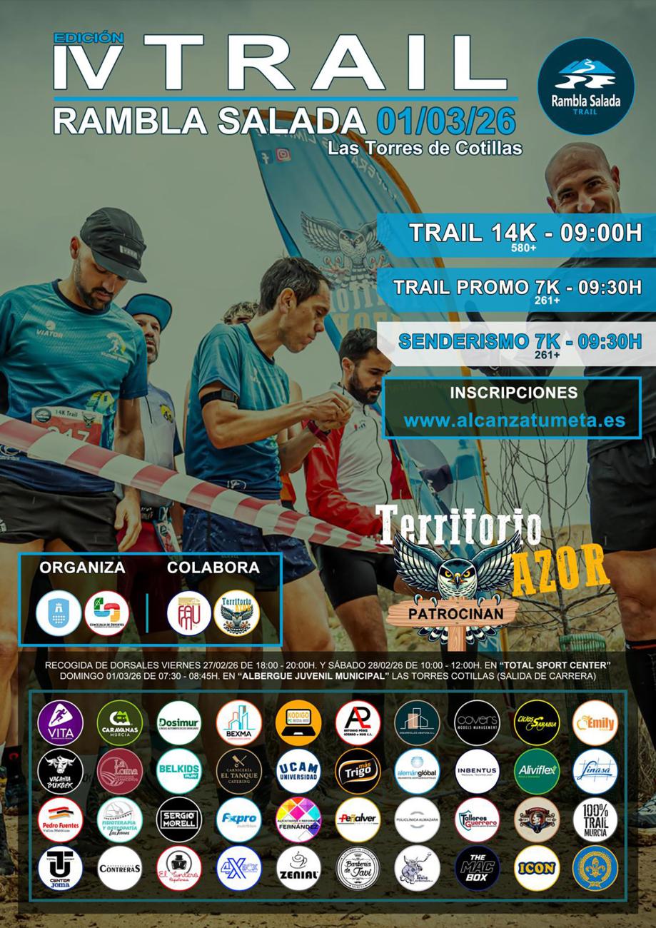 Cerca de 400 atletas participarán en el IV Trail Rambla Salada 