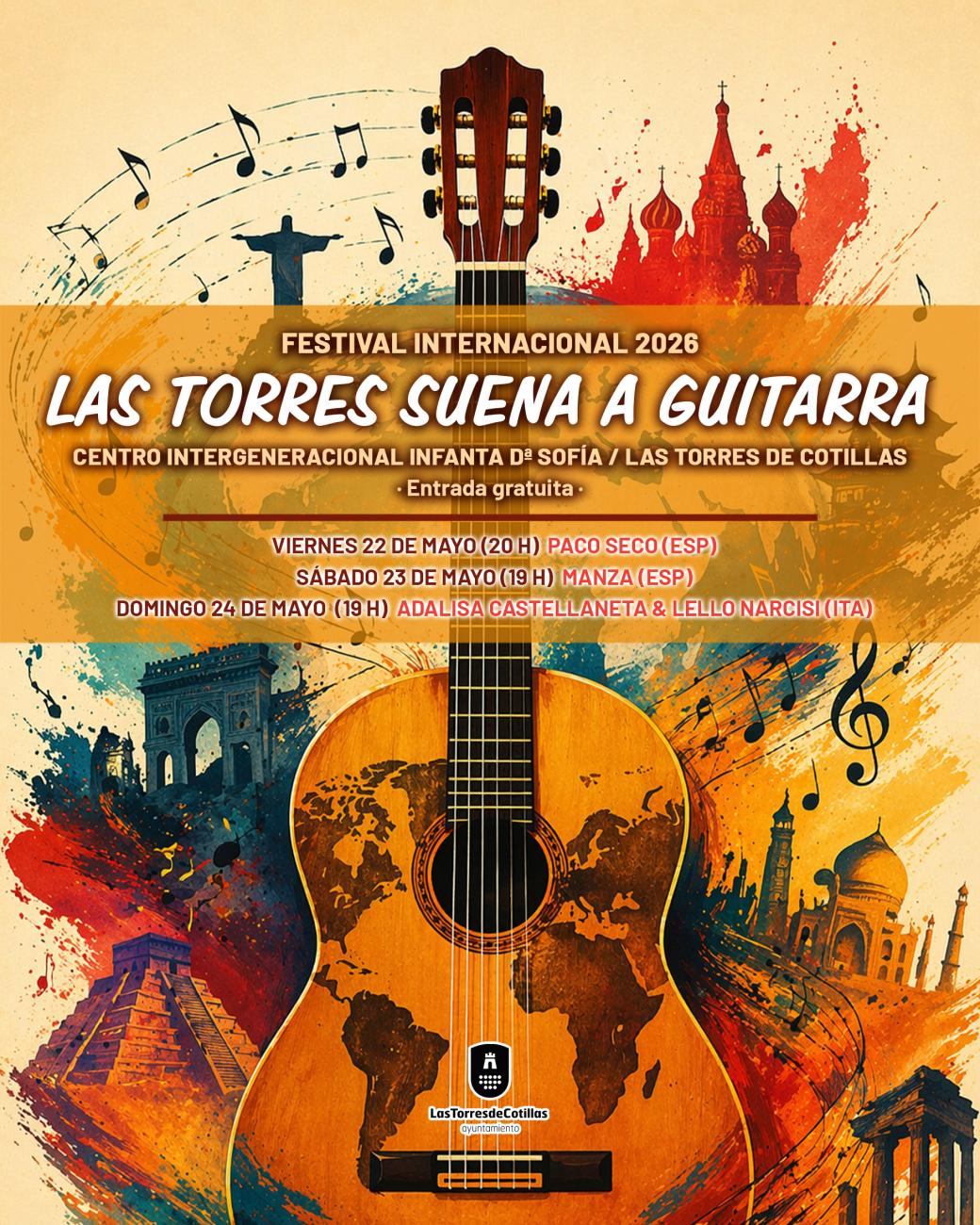 Llega al Centro Intergeneracional Infanta Doña Sofía el festival “Las Torres suena a guitarra”